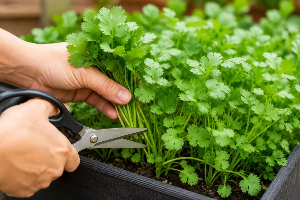 Harvesting Koriandri